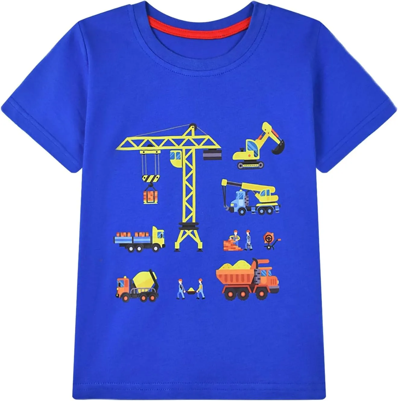 HILEELANG Toddler Boy Short Sleeve Tee Shirts Summer Cotton Casual Graphic Crewneck Tshirt Packs