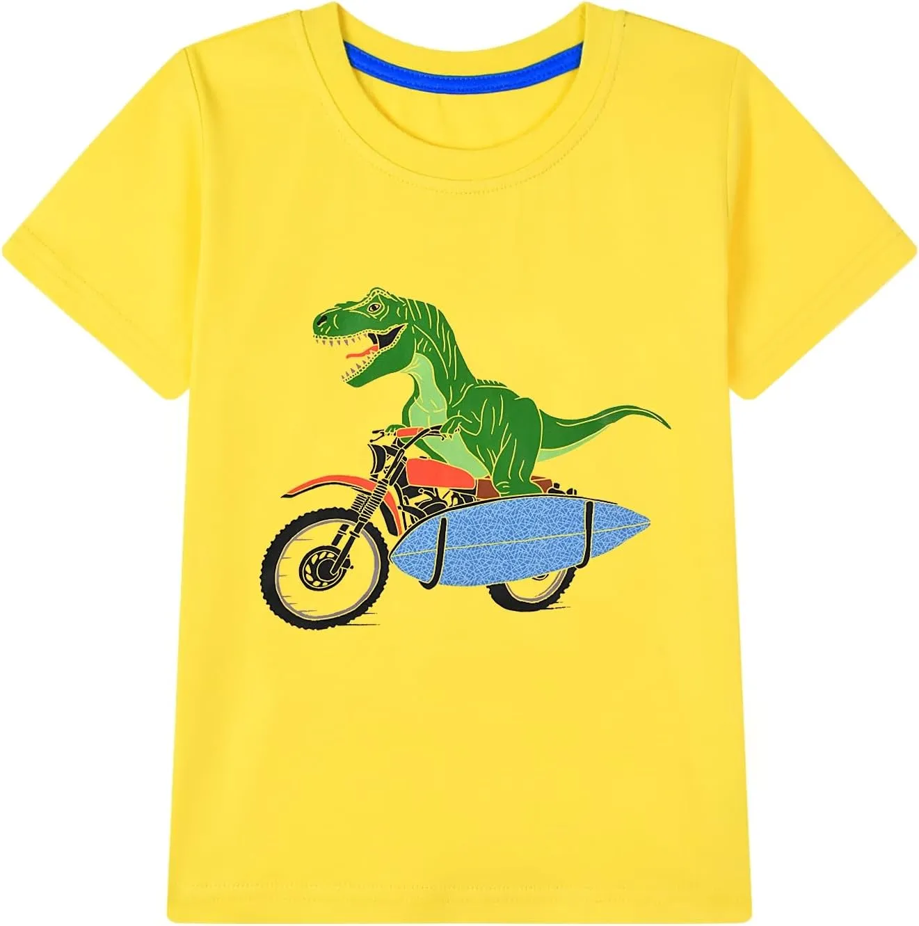 HILEELANG Toddler Boy Short Sleeve Tee Shirts Summer Cotton Casual Graphic Crewneck Tshirt Packs