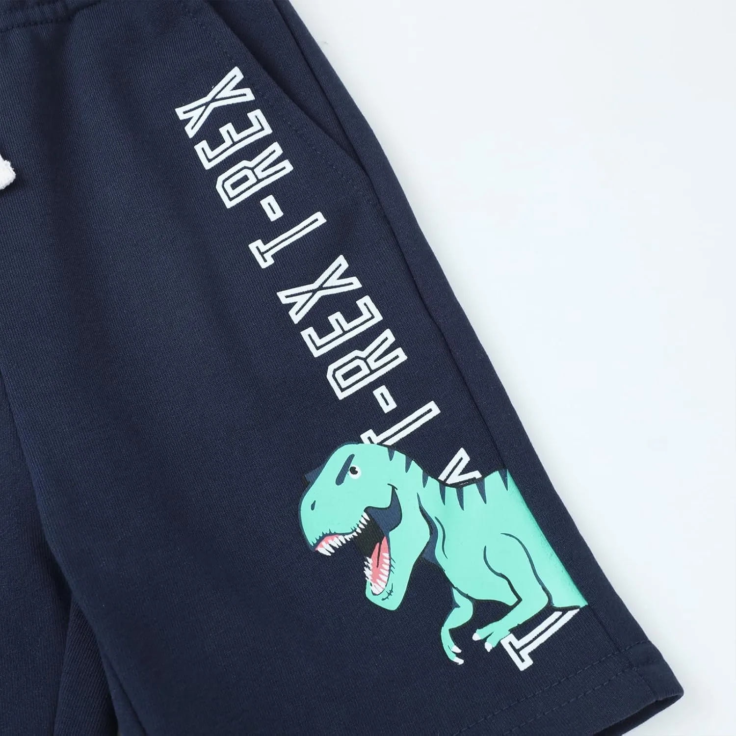 HILEELANG Toddler Boy Summer Short Clothes Sets Cotton Crewneck Tees Shorts Pocket Adjustable Knite Shorts Playwear Sets