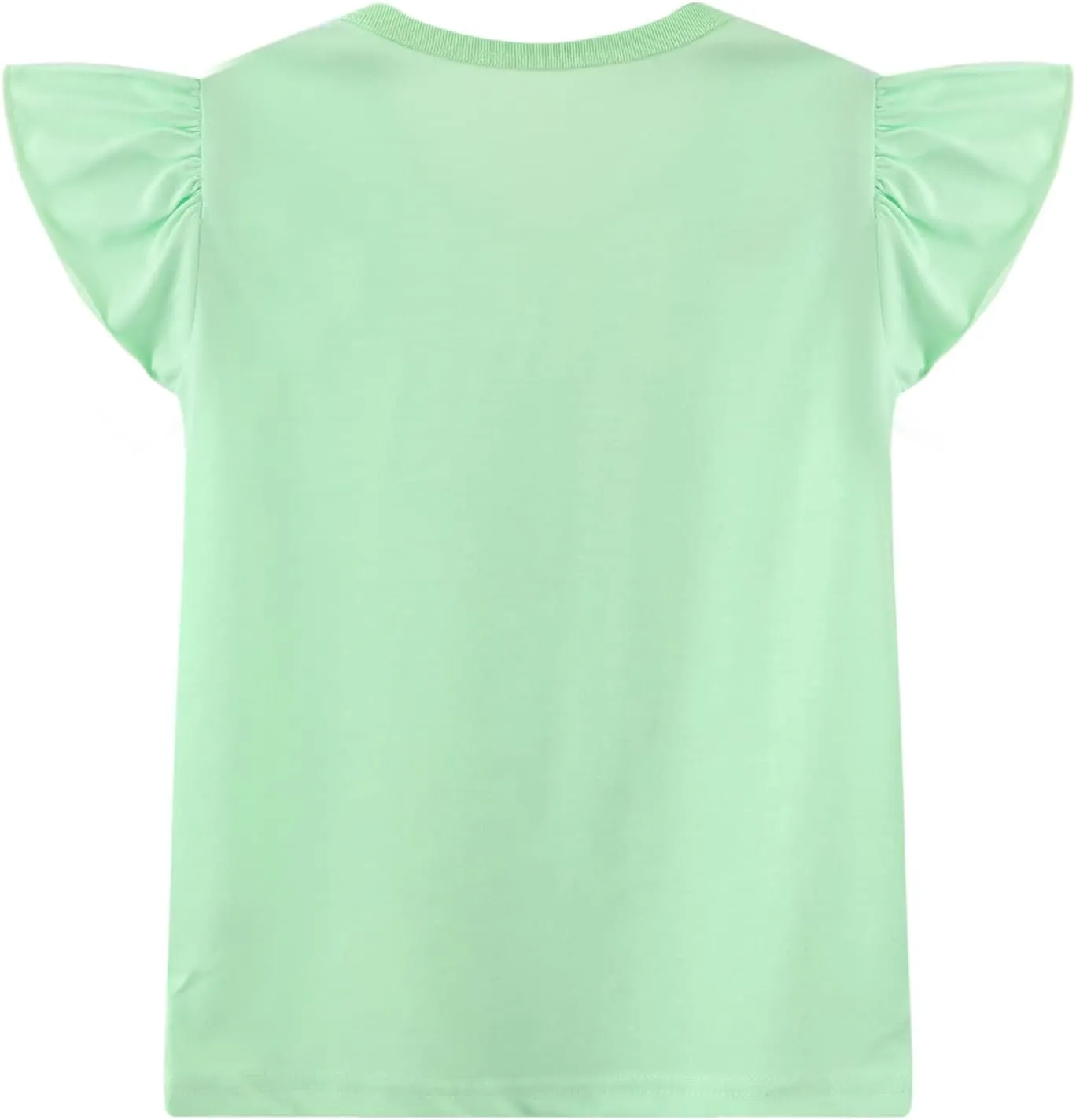HILEELNAG Girls' Tees Short Sleeve Cotton Casual Graphic T-Shirts Easter Summer Tops 3Packs