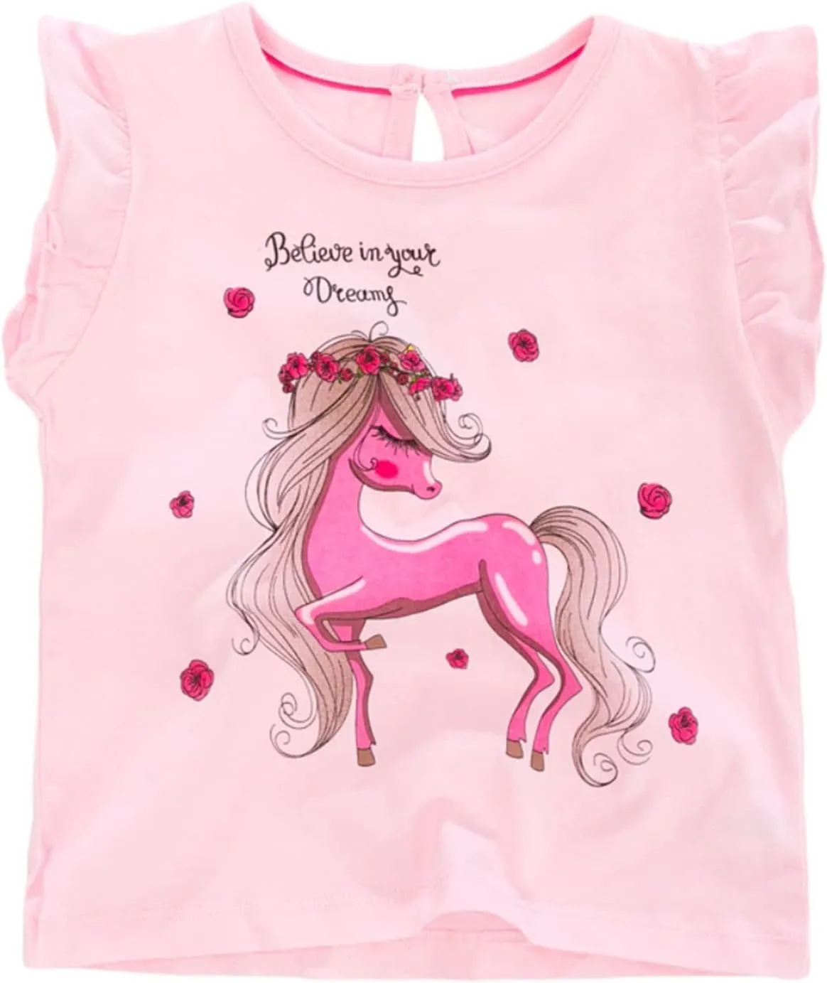 HILEELNAG Girls' Tees Short Sleeve Cotton Casual Graphic T-Shirts Easter Summer Tops 3Packs