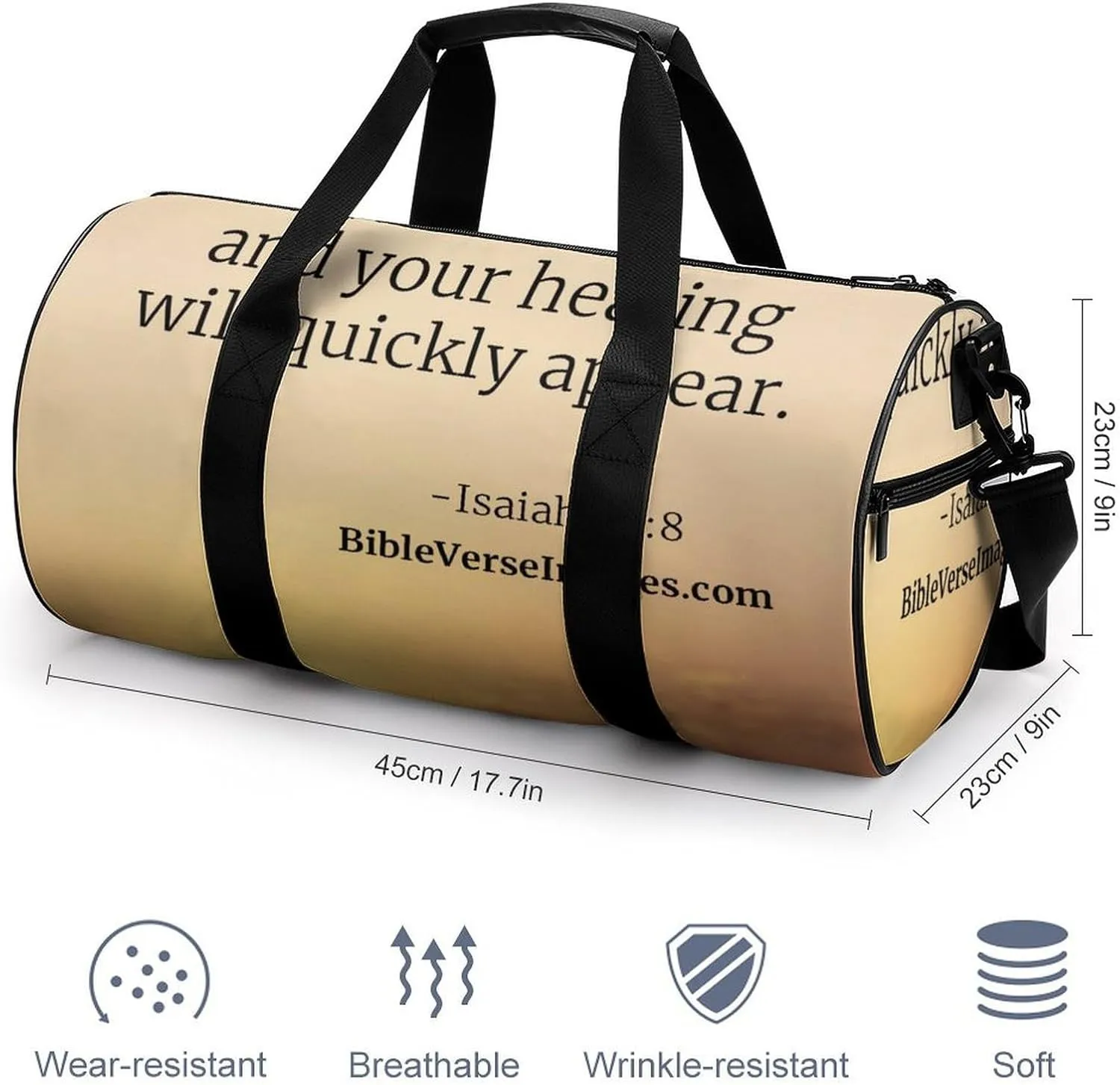 'His Eyes Are on The Sparrow Fitness Bag Waterproof And Stain Resistant Suitable for Unisex