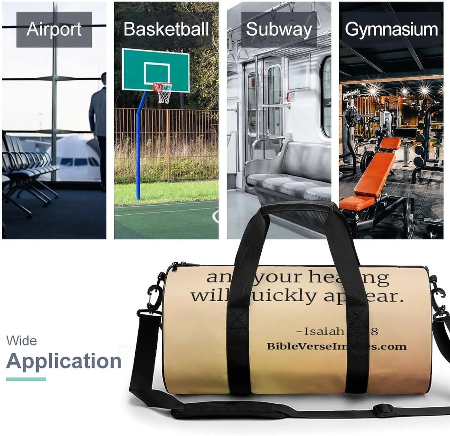 'His Eyes Are on The Sparrow Fitness Bag Waterproof And Stain Resistant Suitable for Unisex