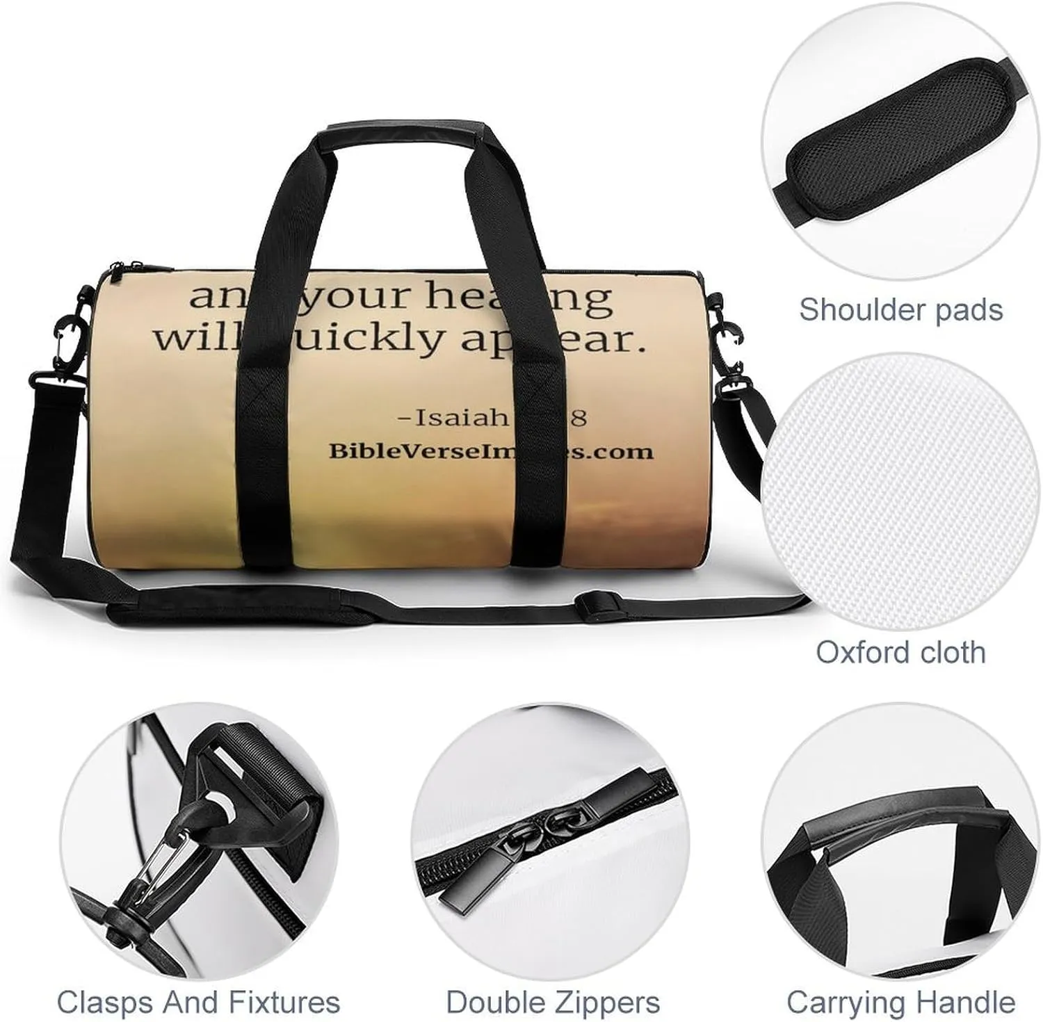 'His Eyes Are on The Sparrow Fitness Bag Waterproof And Stain Resistant Suitable for Unisex