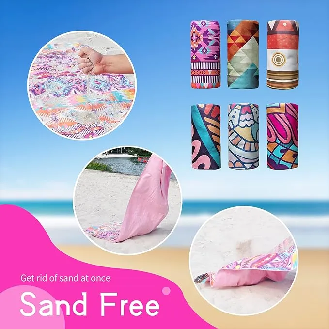 Hiturbo Microfiber Beach Towel-Quick Fast Dry Super Bath Towels Absorbent Lightweight Pool Beach Blanket, Ultra Compact Perfect for Travel Pool Swimming Bath Camping Yoga Gym Sports