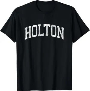 Holton Wisconsin WI Vintage Athletic Sports Design T-Shirt