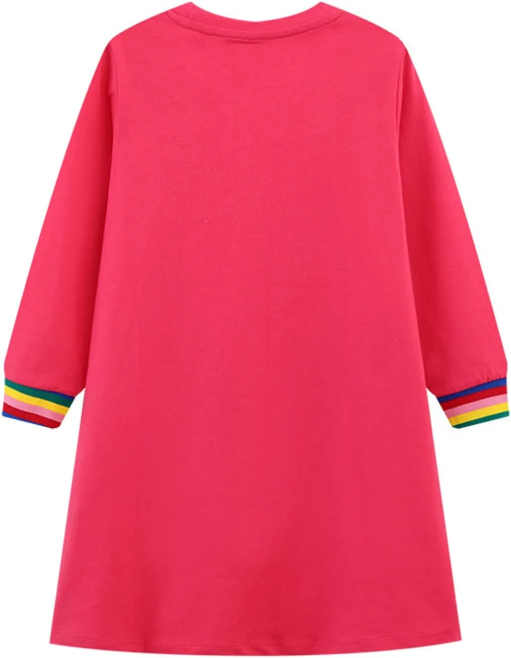 HOMAGIC2WE Toddler Girls Long Sleeve Dress Kids Cotton Fall Cute Casual Basic Shirt Dresses