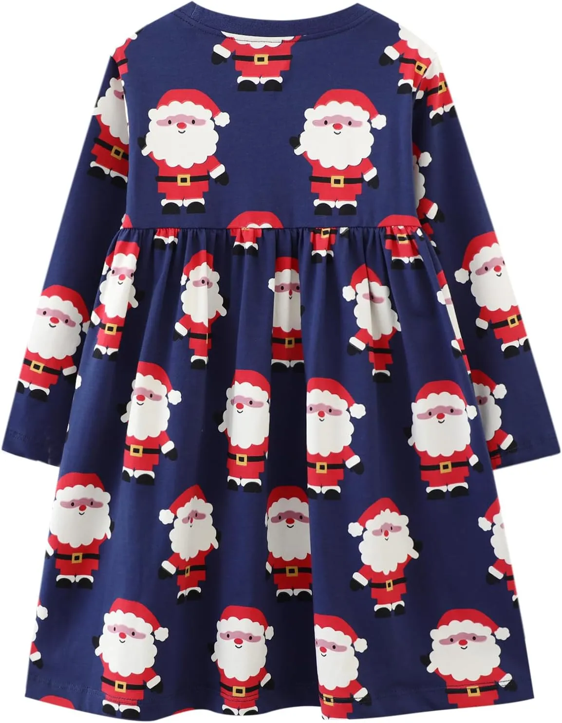 HOMAGIC2WE Toddler Girls Long Sleeve Dress Kids Cotton Fall Cute Casual Basic Shirt Dresses