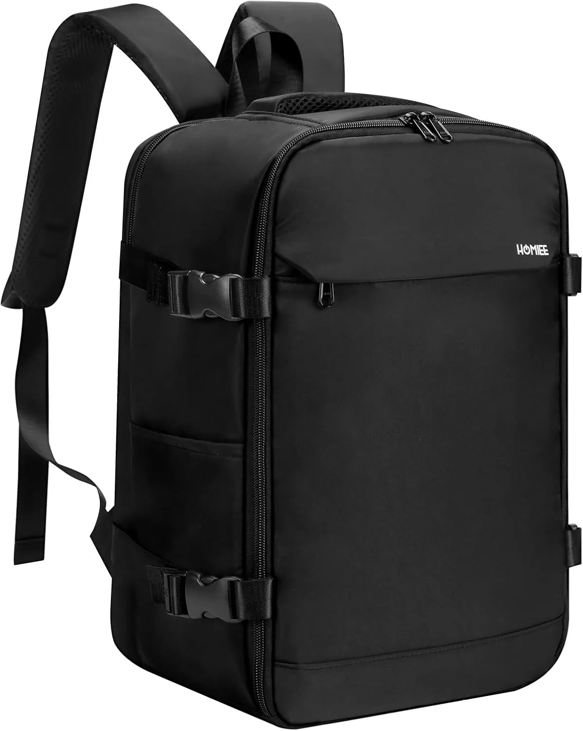 HOMIEE Ryanair Personal Item 40x20x25 Travel Bag, 20L Carry on Backpack Flight Approved Underseat Hand Luggage Cabin Bag Fits 15.6 Inch Laptop for Weekender Gifts, Black