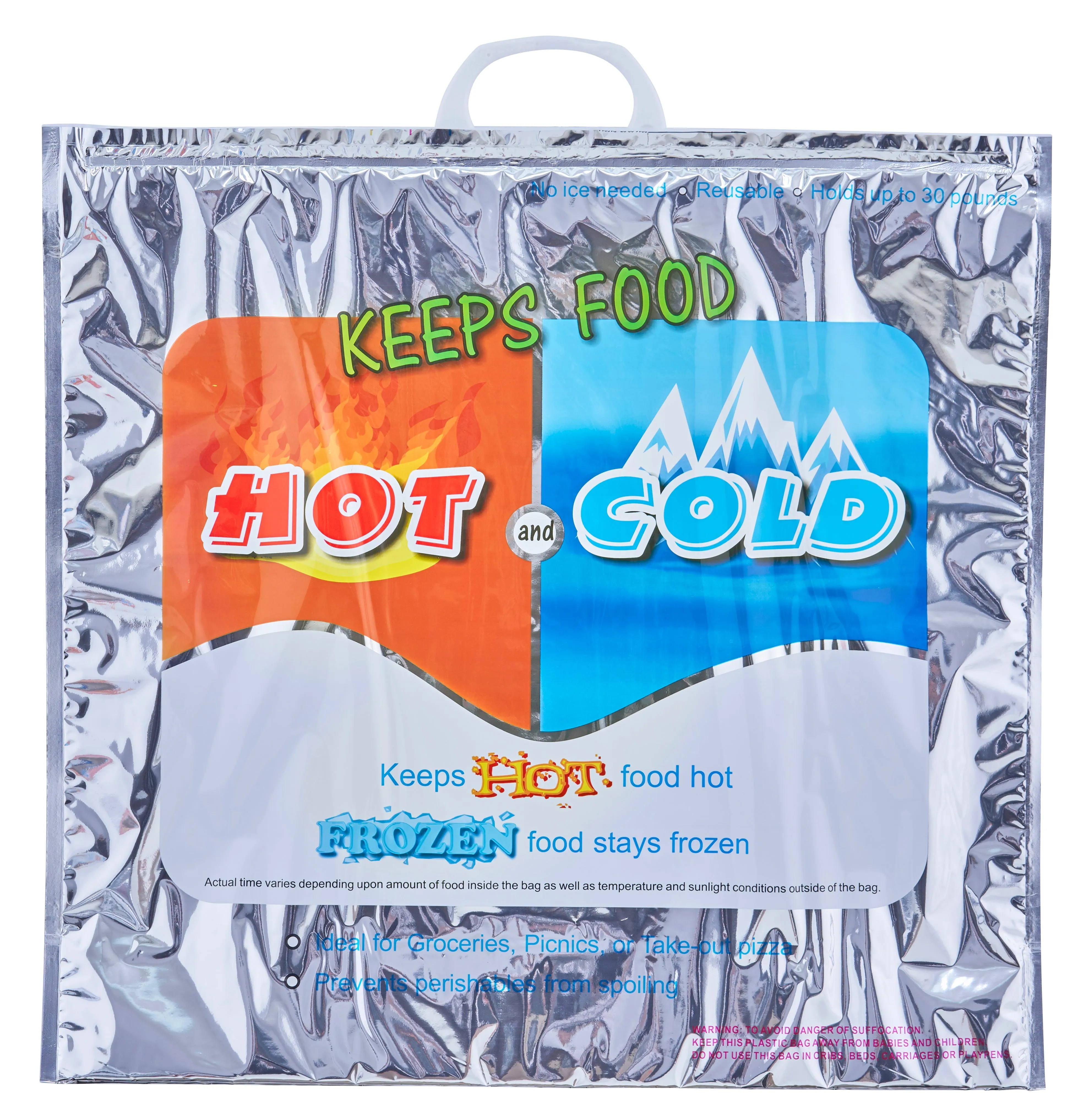 Hot and Cold Reusable Insulated Bag 20"x19" - 72 Pack