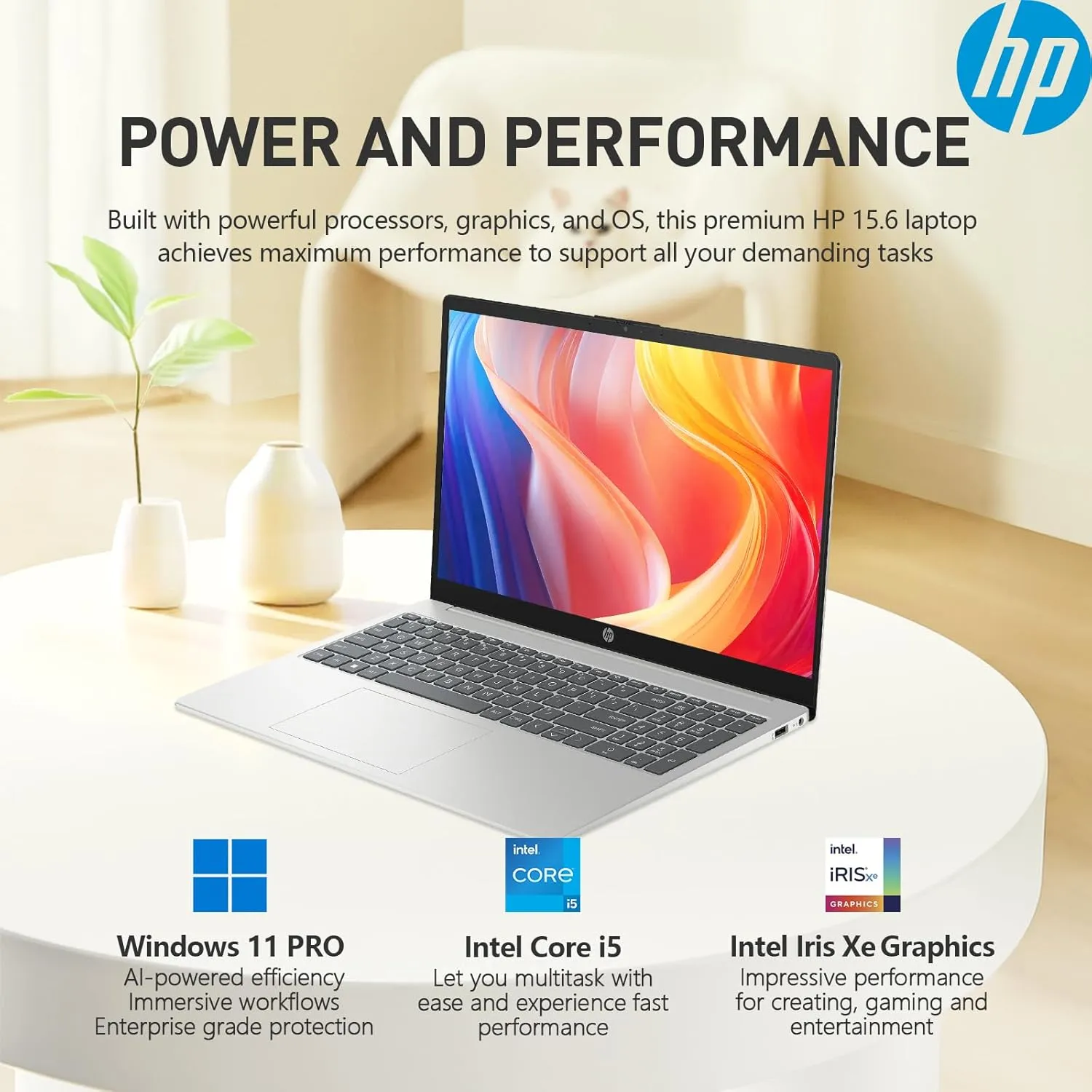 HP 2025 15.6 Laptop Touchscreen Computer, Intel 10-Core i5, Touch Screen Laptop 15 Inch, 64GB RAM 2.5TB Storage (2TB SSD 512GB Docking Set), Windows 11 Pro Lifetime Office, 10-Key Number Pad