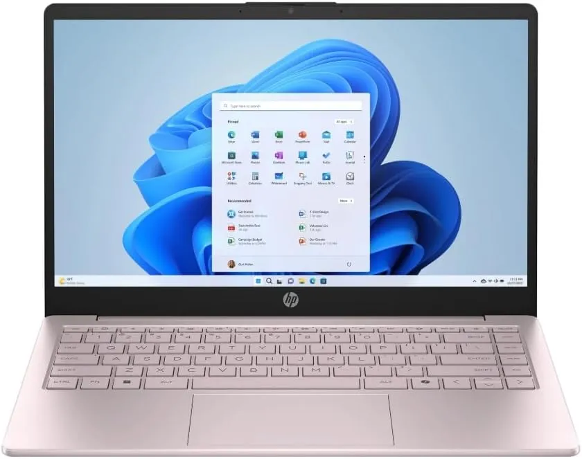 HP 2025 Student Laptop, Intel Processor N150(up to 3.6 GHz), 14 Inch LED Screen,16G RAM, 256GB Storange (128GB UFS 128GB MSD),1 Year Office 365, Windows 11 Home,w/YYY Accessories,Pink