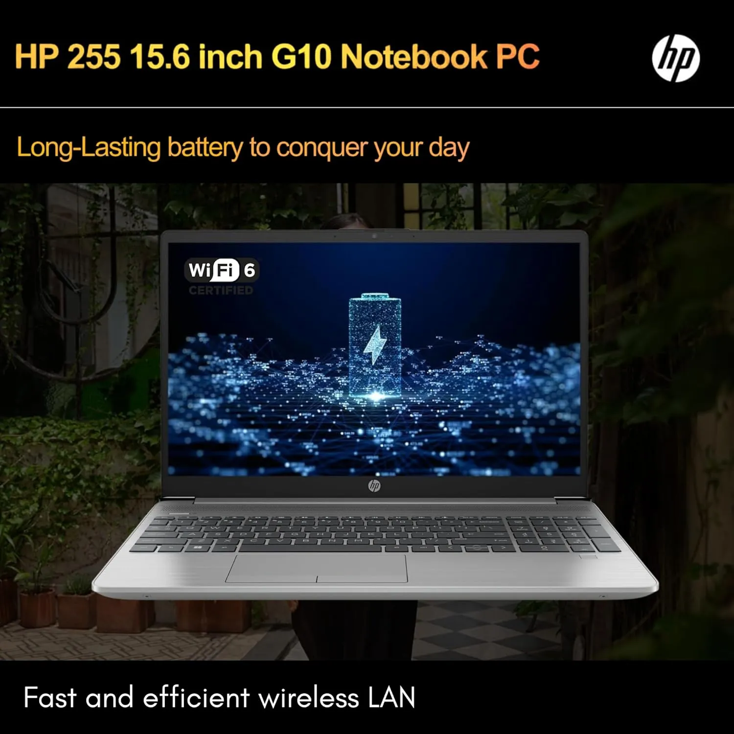 HP 255 G10 Laptop for Home or Work, 16GB RAM, 1TB SSD Storage, 15.6" Full HD, Ryzen 3 7330U (Beat Intel i5-1135G7), HDMI, USB-C, Windows 11 Pro, Ethernet Port Hub