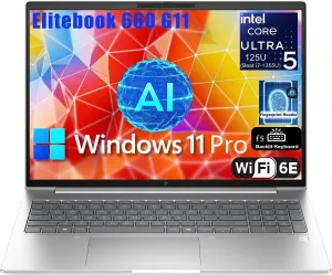HP Elitebook 660 G11 Business Laptop, 16" FHD  Computer, 12-Core Intel Ultra 5 125U (Beat i7-1355U), 32GB DDR5 RAM, 1TB PCIe SSD, WiFi 6E, Backlit KB, Fingerprint Reader, Windows 11 Pro, Befectoy