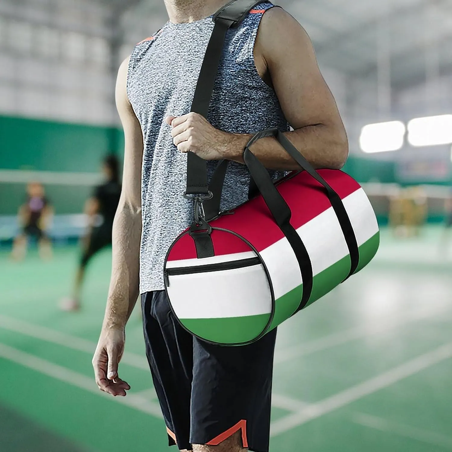Hungary Flag Gym Bag for Men Women with Wet Pocket Travel Duffel Sports Overnight Weekender