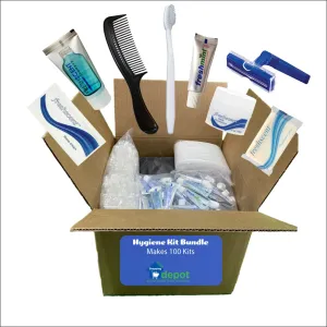 Hygiene Kit Bundle 8 Piece (Supplies to Make 100 Kits)
