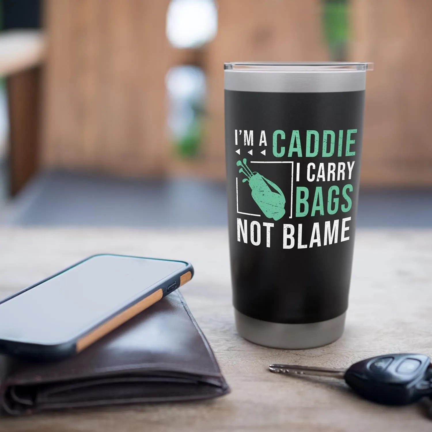 I'm A Caddie I Carry Bags Not Blame Funny Golf Caddie Looper Stainless Steel Insulated Tumbler