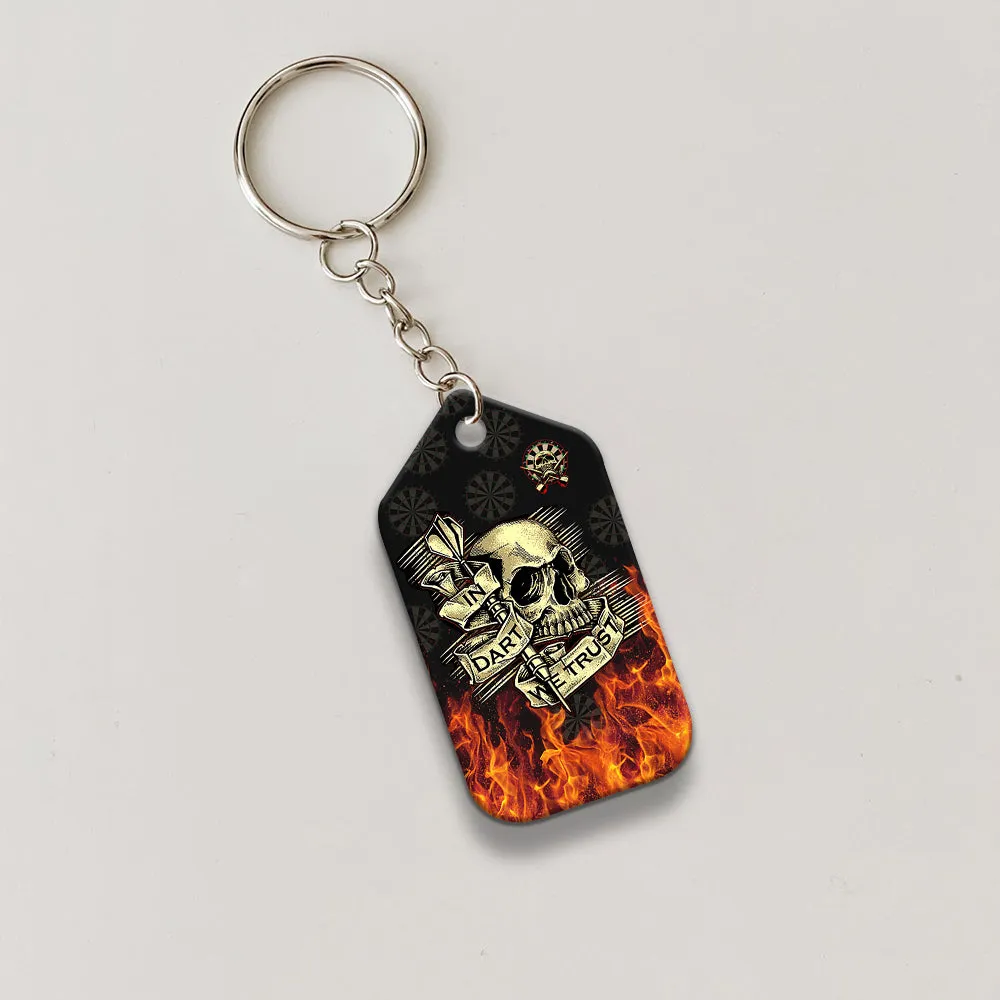 In Dart We Trust Keychain For Darts Player