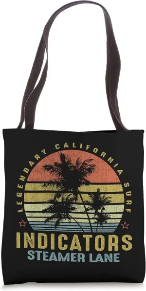 Indicators Retro Palm Sunset - Beach Gift Tote Bag