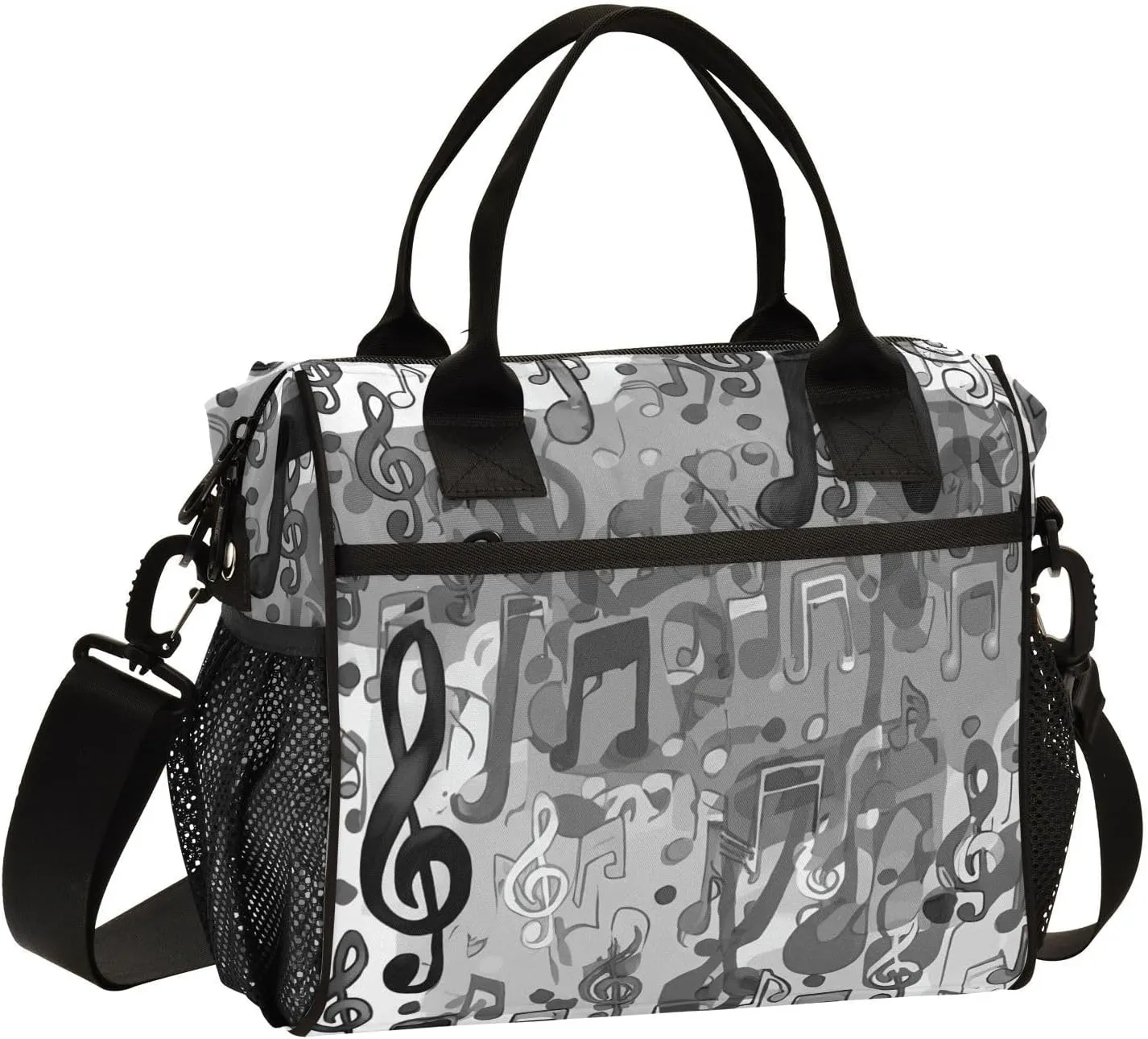 Ink Symphony Pattern Lunch Bag, Large Capacity Insulated Bag, Lunch Box for Women, Reusable Insulated Lunch Box, Container for Office Work Picnic or Travel