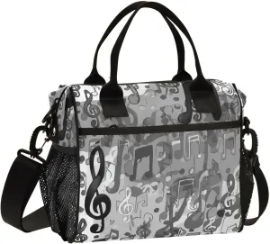 Ink Symphony Pattern Lunch Bag, Large Capacity Insulated Bag, Lunch Box for Women, Reusable Insulated Lunch Box, Container for Office Work Picnic or Travel