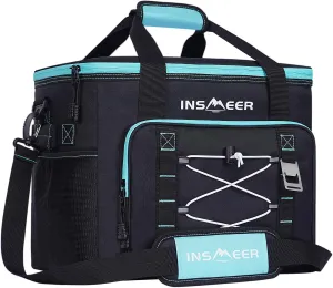 INSMEER Soft Cooler Bag, Collapsible Coolers Bag 60Can/40L, Soft Sided Insulated Cooler Portable Leakproof Cooler for Grocery Shopping,Camping,Travel,Fishing