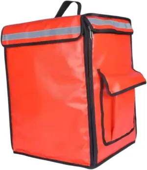 Insulated Food Delivery Backpack Food Delivery Backpack Thermal Food Bag Reusable Insulated Bag for Travel Commercial Outdoor, Red