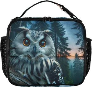 Insulated Lunch Bag Lunch box Cooler Bag for Women Men Owl Myth Reusable Portable with Shoulder Strap