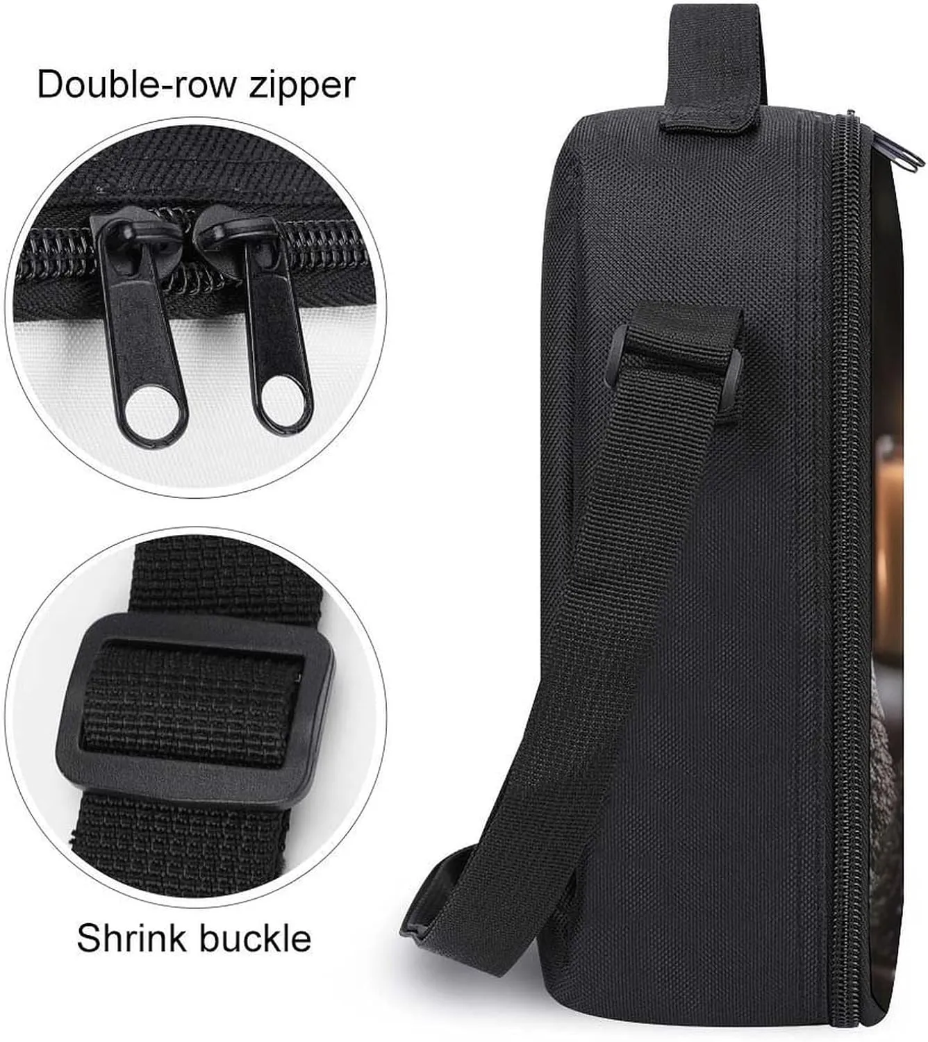Insulated Lunch Bag Lunch Box for Women Men Gingerbread Tree And Candles Lunch Tote Bags for Work Office