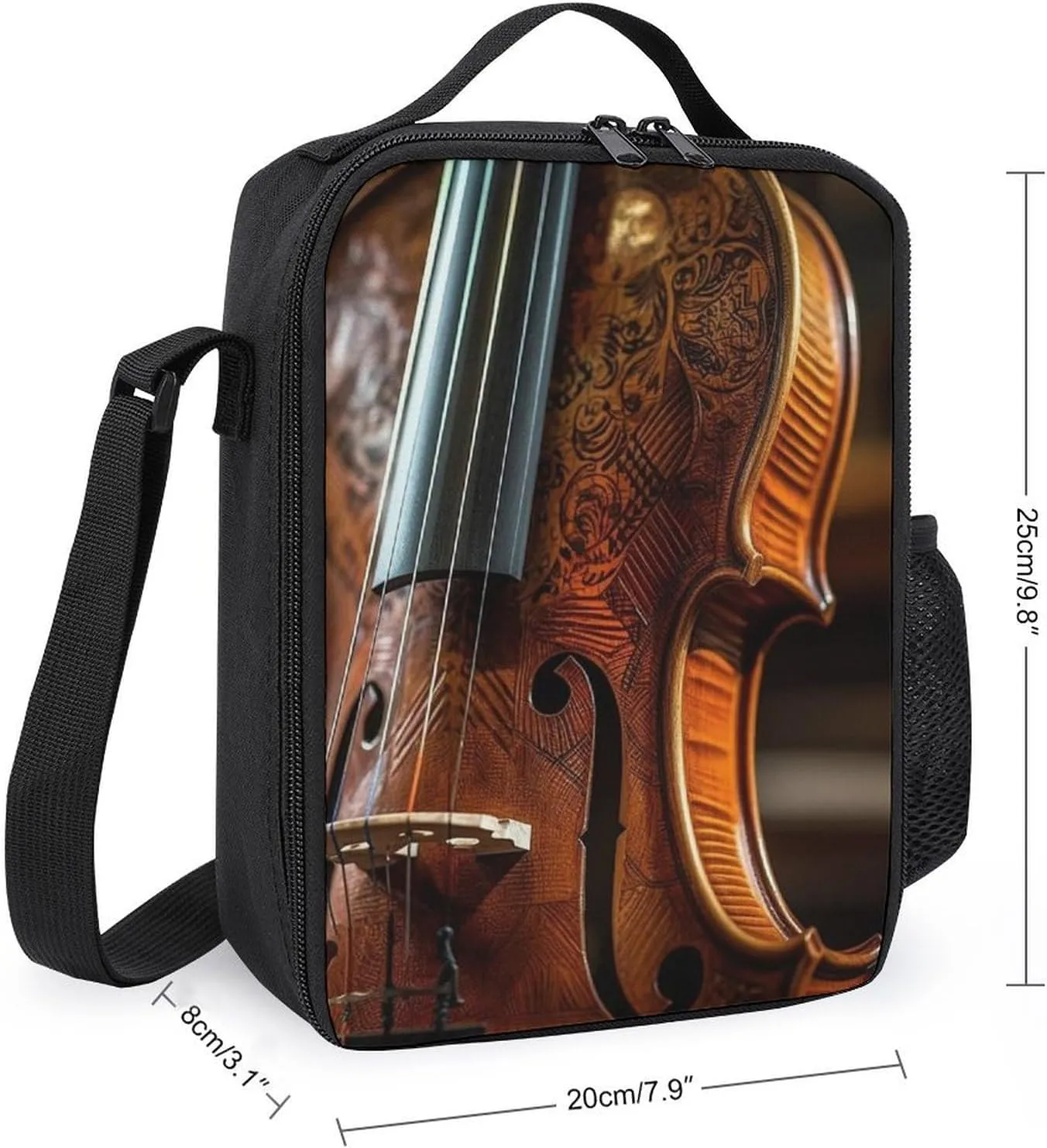 Insulated Lunch Bag Lunch Box for Women Men Instruments for Playing Lunch Tote Bags for Work Office
