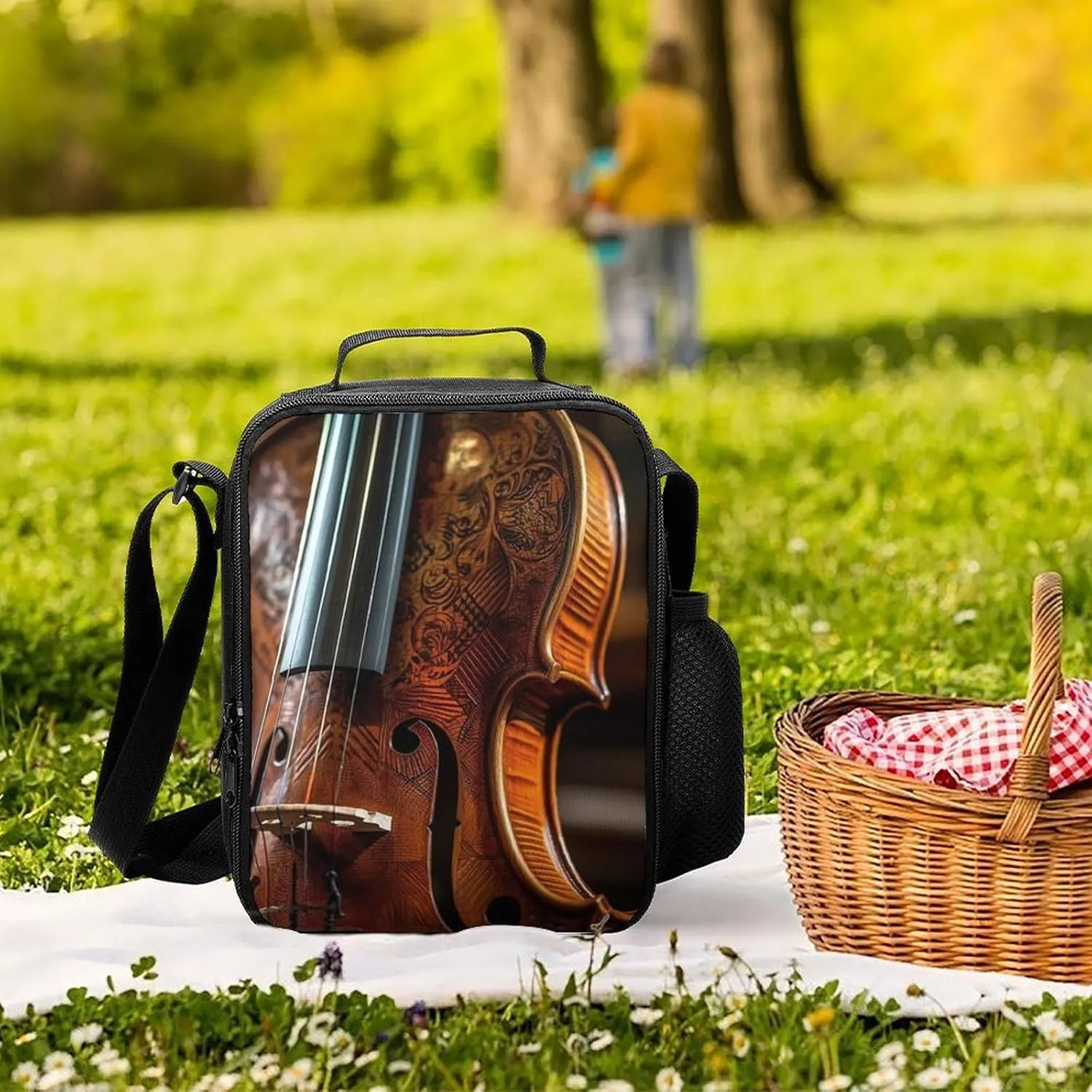 Insulated Lunch Bag Lunch Box for Women Men Instruments for Playing Lunch Tote Bags for Work Office