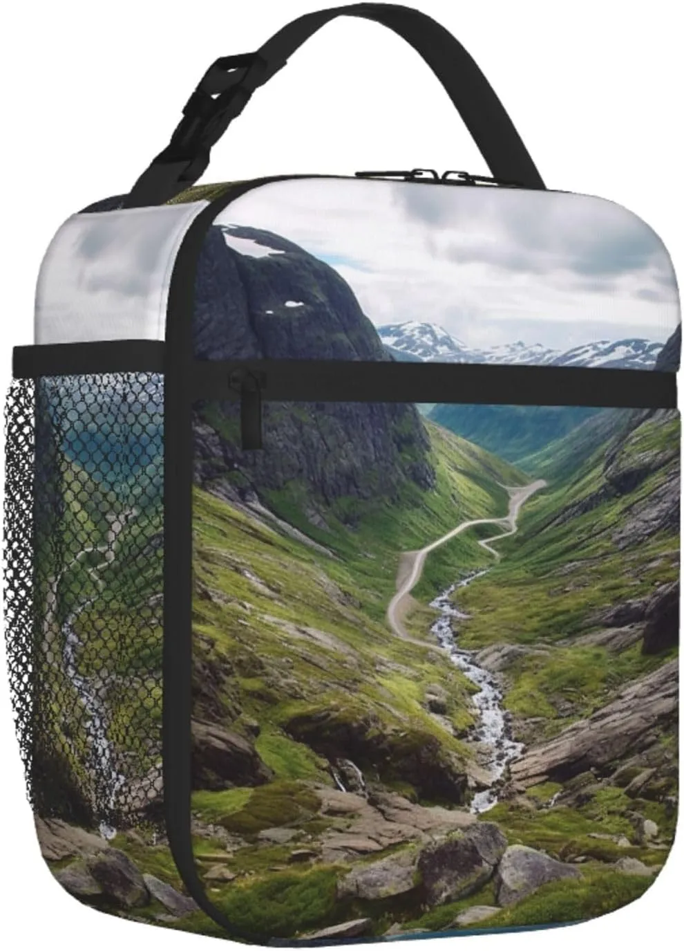 Insulated Lunch Bag Lunch box for Women Men Reusable Cooler Bag Norway terrain Lunch Tote Bag for Work