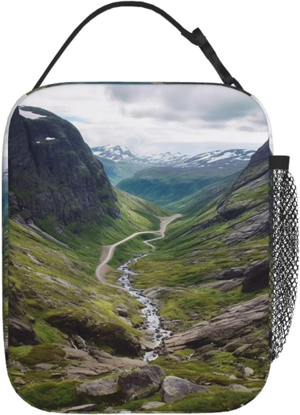Insulated Lunch Bag Lunch box for Women Men Reusable Cooler Bag Norway terrain Lunch Tote Bag for Work