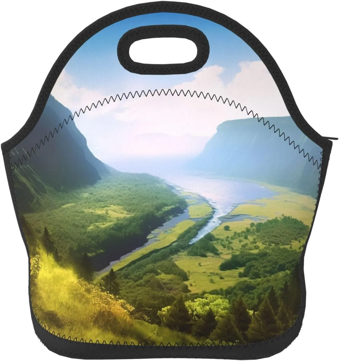 Insulated Lunch Bag Lunch box for Women Men Reusable Cooler Bag Valley Lunch Bag Soft Neoprene Lunch Tote Bag Leakproof Lunchbox for Work Travel Picnic Office