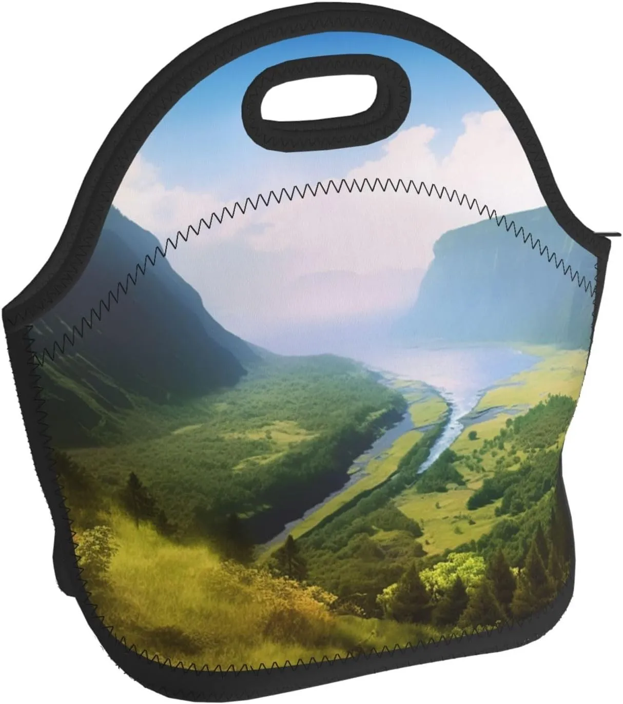 Insulated Lunch Bag Lunch box for Women Men Reusable Cooler Bag Valley Lunch Bag Soft Neoprene Lunch Tote Bag Leakproof Lunchbox for Work Travel Picnic Office