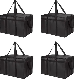 Insulated Reusable Grocery Shopping Bags, 4 Packs