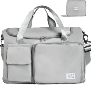 IwIeIaIrI Fitness Workout Gym Duffle Bag for Women with Shoes Compartment Waterproof Tote Bag and Weekend Bag for Girls Travel Duffle Bag with Dry and Wet Separation for Sports Activity Yoga Camping