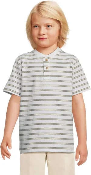 Janie and Jack Baby Boys' Stripe Henley Tee (Toddler/Little Big Kids)