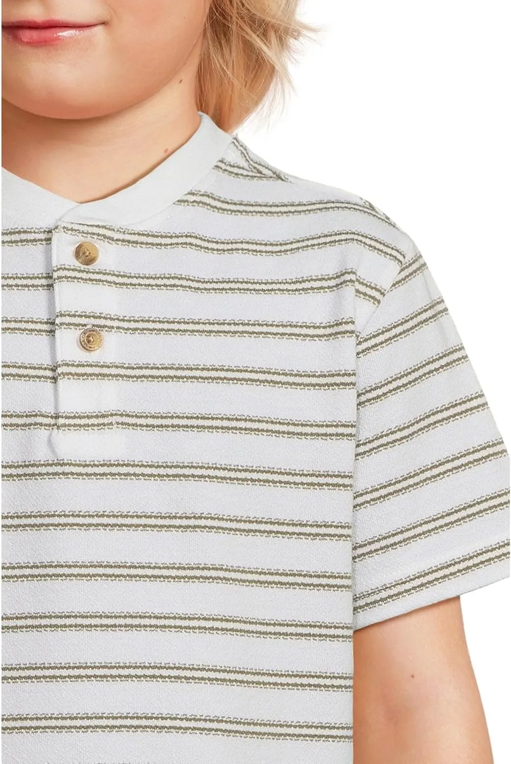 Janie and Jack Baby Boys' Stripe Henley Tee (Toddler/Little Big Kids)