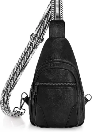 JASGOOD Anti Theft Small Sling Bag for Women Leather Fanny Packs Crossbody Bags Trendy Anti-Theft Sling Purse for Travel
