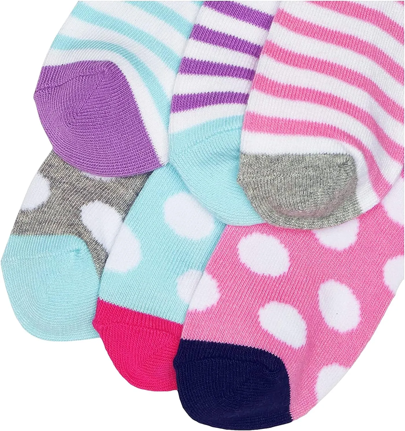 Jefferies Socks Dots/stripes Fashion Cotton Crew Socks 6 Pair Pack Sockshosiery