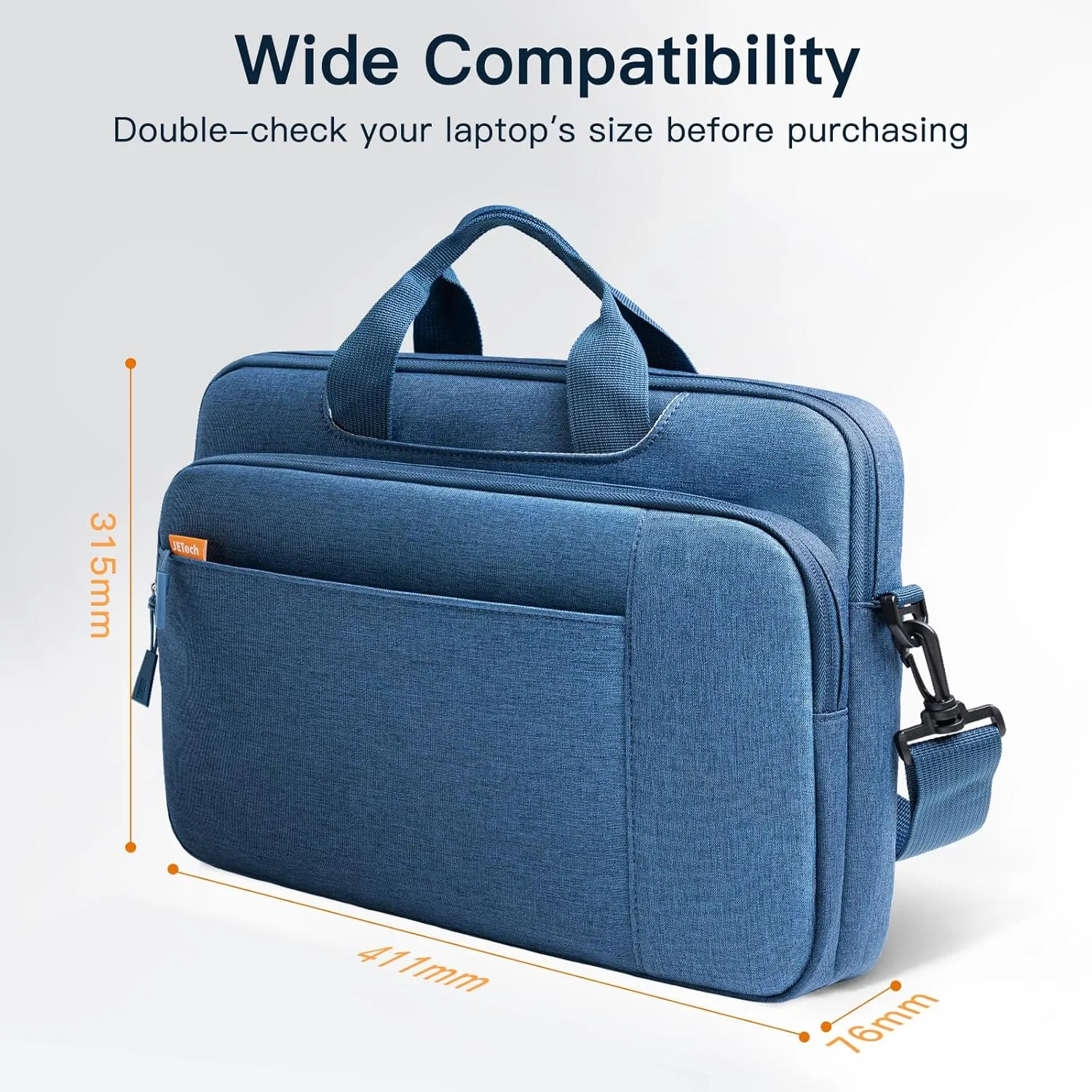 JETech Laptop Bag Case, Waterproof Slim Computer Sleeve Cover Compatible with MacBook Air/Pro, Surface Book and Other laptops