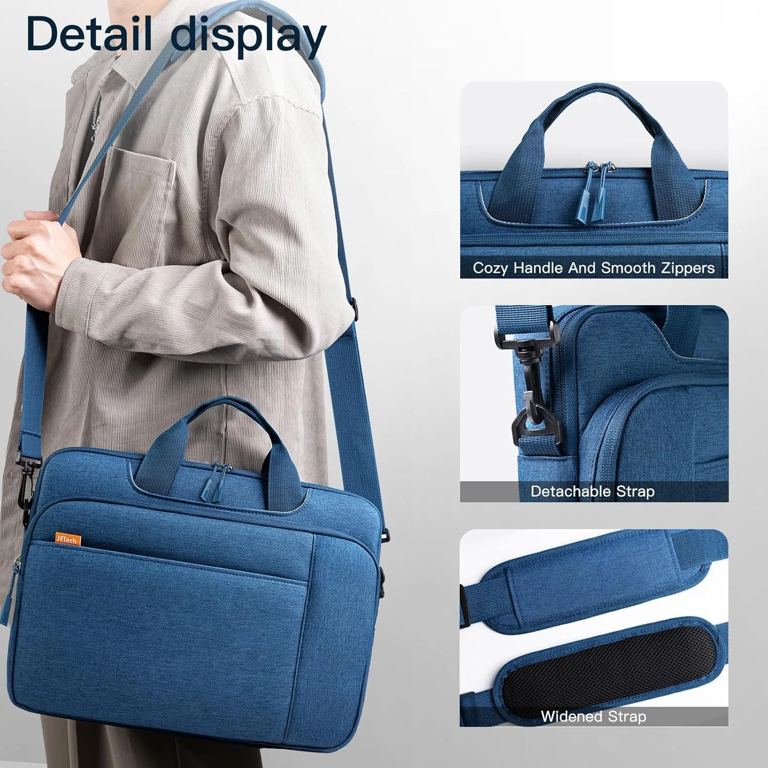JETech Laptop Bag Case, Waterproof Slim Computer Sleeve Cover Compatible with MacBook Air/Pro, Surface Book and Other laptops