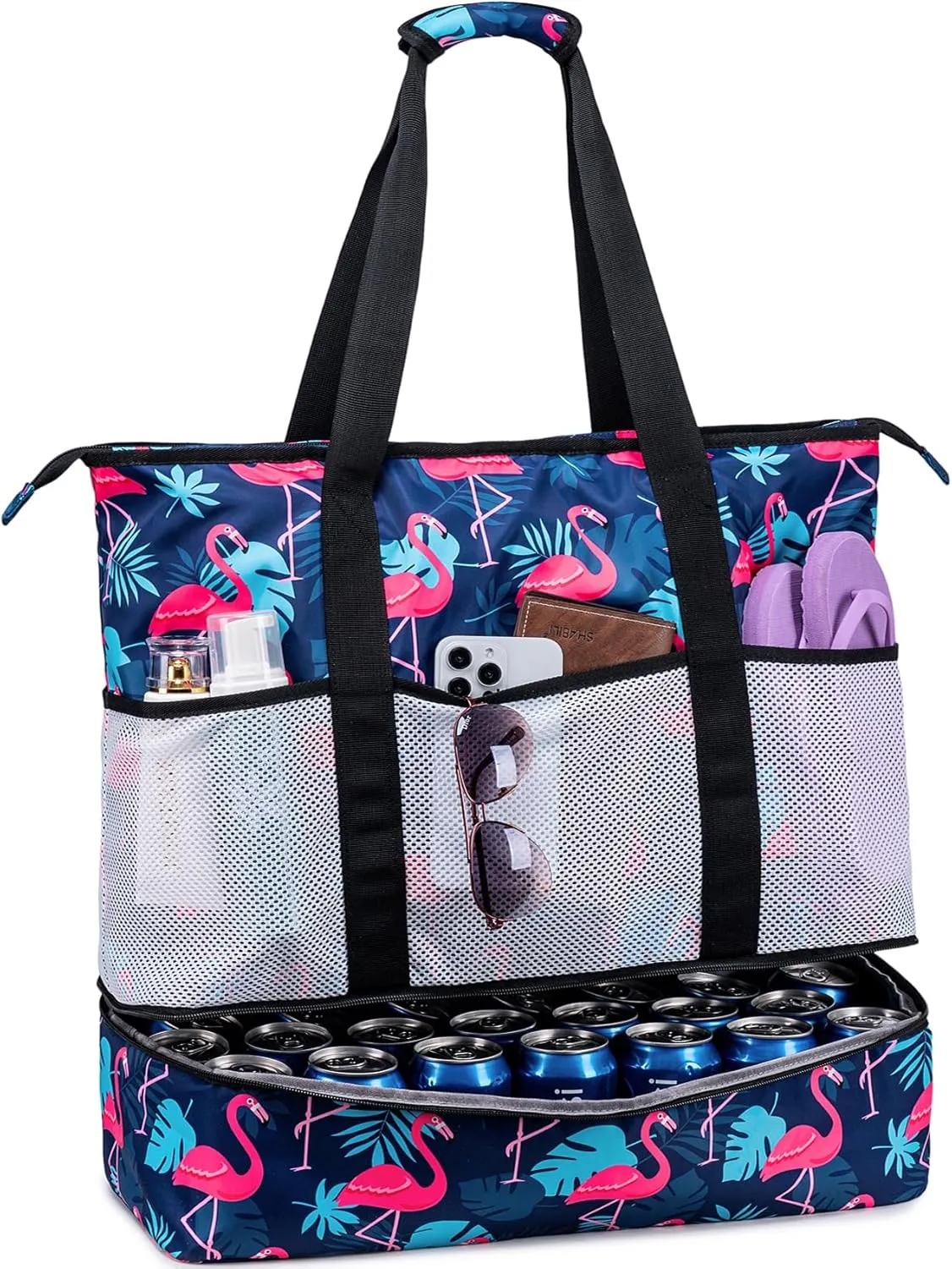 JIANYA Beach Bag XL Women Waterproof Beach Tote Pool Bags with Cooler Sandproof Beach Essentials for Beach Vacation Travel