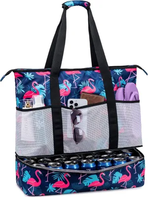 JIANYA Beach Bag XL Women Waterproof Beach Tote Pool Bags with Cooler Sandproof Beach Essentials for Beach Vacation Travel