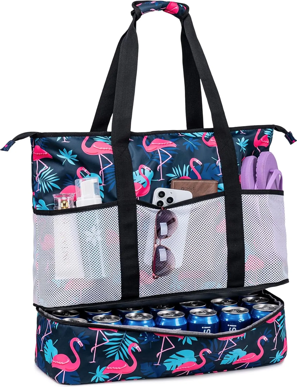 JIANYA Beach Bag XL Women Waterproof Beach Tote Pool Bags with Cooler Sandproof Beach Essentials for Beach Vacation Travel