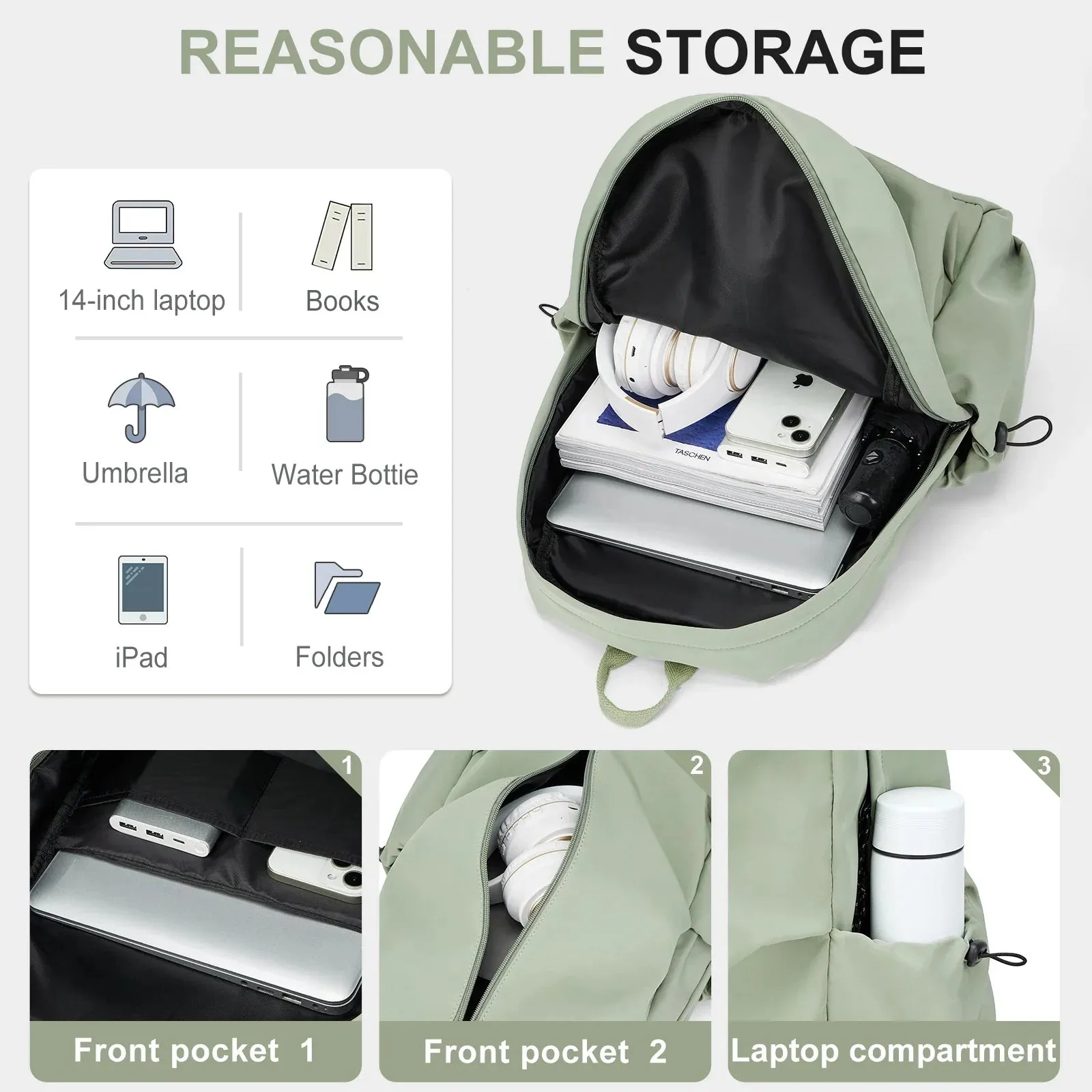 Jinna | Large Waterproof Anti-theft Laptop Travel Backpack