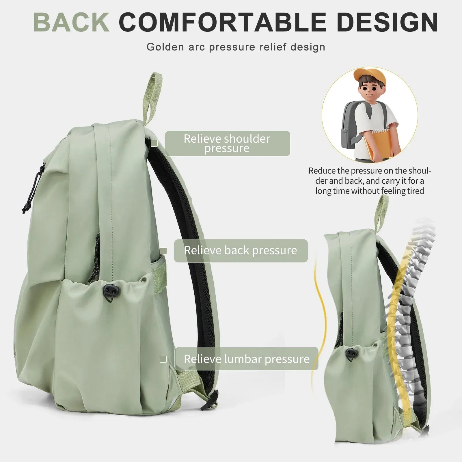 Jinna | Large Waterproof Anti-theft Laptop Travel Backpack