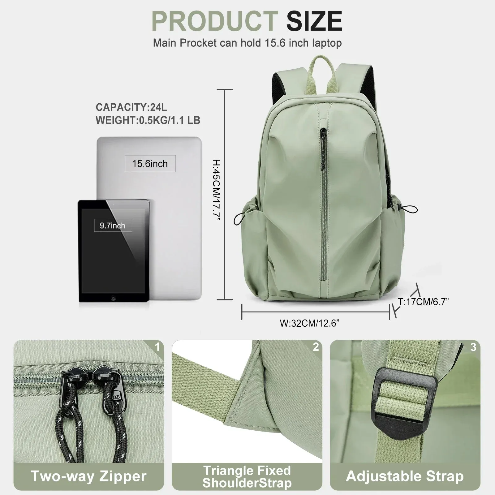 Jinna | Large Waterproof Anti-theft Laptop Travel Backpack