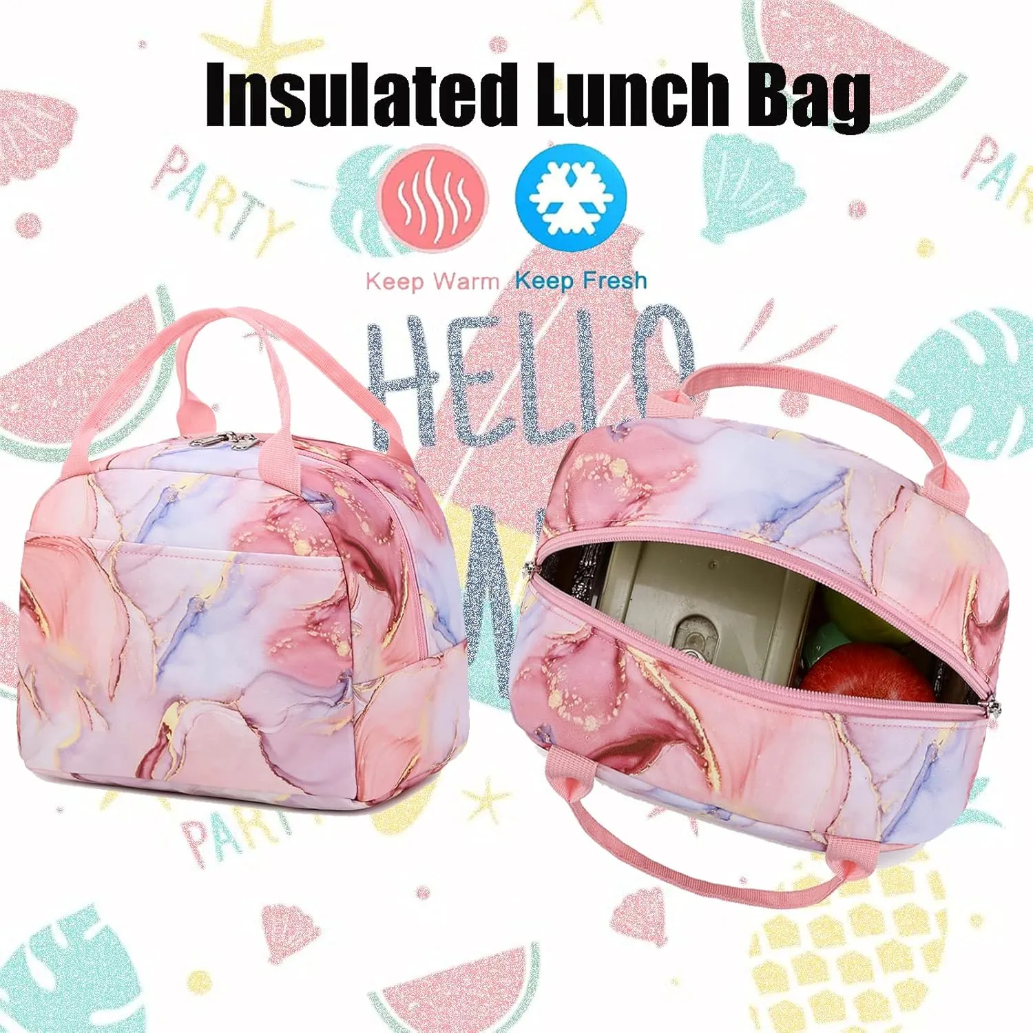 Jumpopack Backpack for Girls School Bag With Lunch Box - Kids Bookbag for Teen Girls